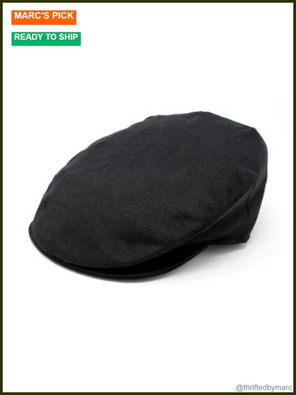Vintage 100% Irish Linen Unisex Flat Cap Classic Newsboy Hat